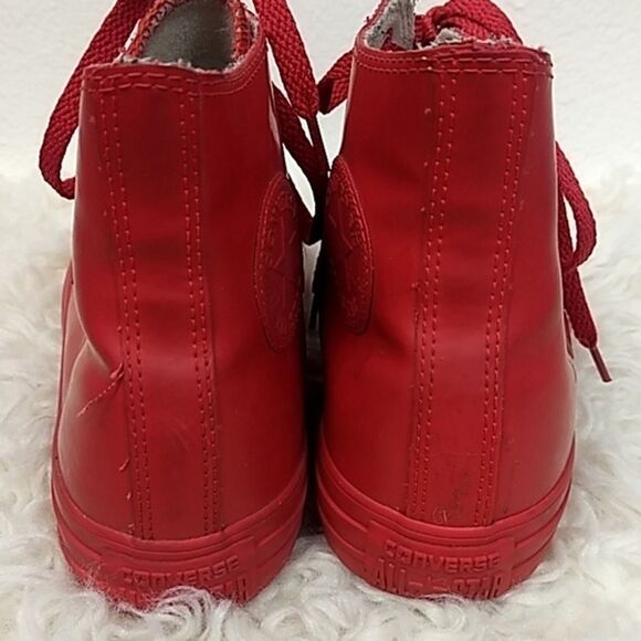 Converse, Chuck Taylor  Red rubber lace up  street hiker unisex sz 6 /8 rare - Picture 3 of 7